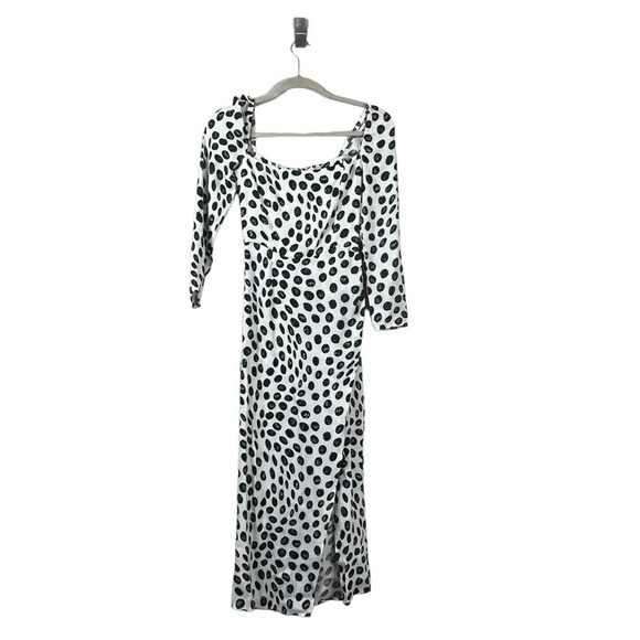 Reformation Hilda Spot Print Dress in Tapioca Size 0 - Picture 4 of 8